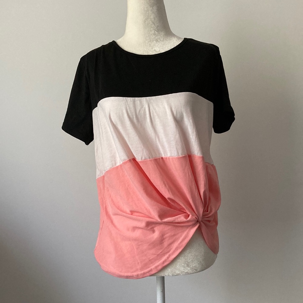 Shein Color Blocking Top with a Side Twist